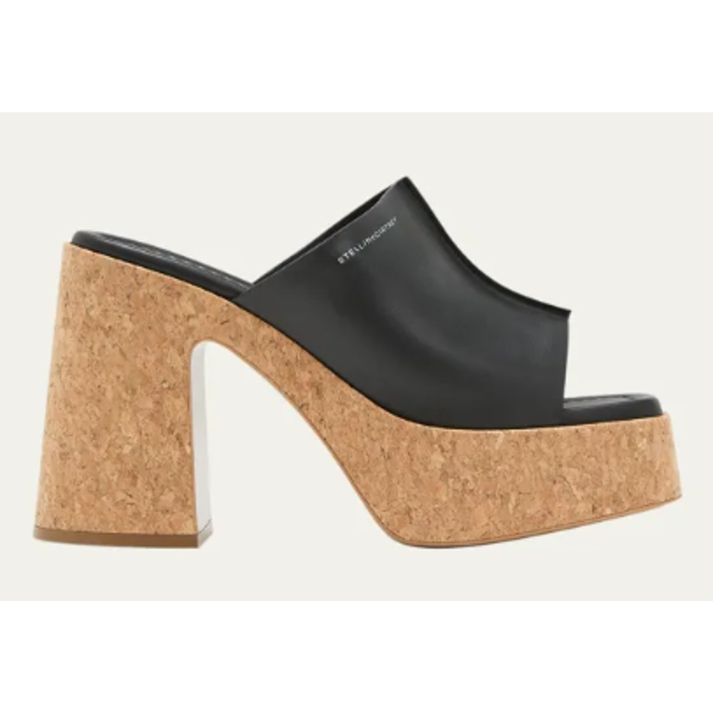 NEW Stella McCartney Skyla Alter Platform Mules, Retail $860, Black, Size 37 (7)